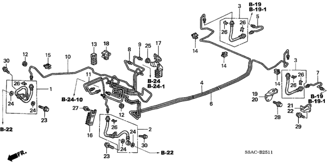 2005 Honda Civic Brake Lines (ABS) Diagram