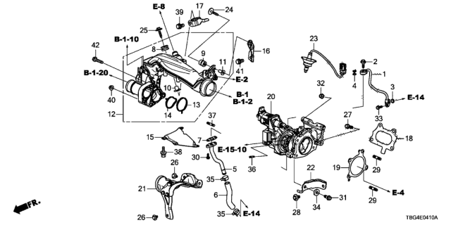 2019 Honda Civic Turbocharger Assembly Diagram for 18900-5PA-A01