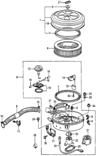 1982 Honda Prelude Chamber, Breather Diagram for 17271-PC1-000