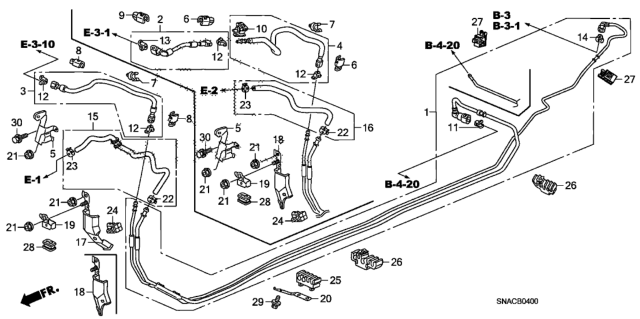 2011 Honda Civic Hose B, Fuel Feed Diagram for 16722-RRA-A01