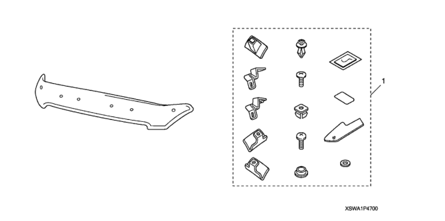 2007 Honda CR-V 5 Door EX-L (2WD) KA 5AT Air Deflector Diagram