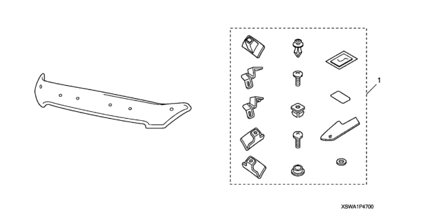 2009 Honda CR-V Hardware Kit Diagram for 08P47-SWA-100R1