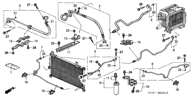 2001 Honda CR-V Hose, Suction Diagram for 80311-S10-A01