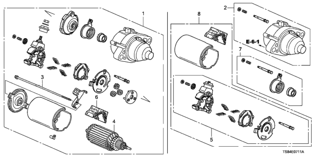 2013 Honda Civic Starter Motor (Mitsuba) (2.4L) Diagram