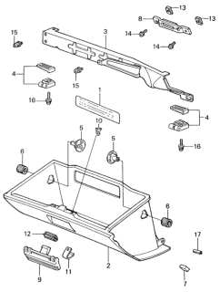 1981 Honda Civic Frame, Glove Box Diagram for 66402-SA4-670