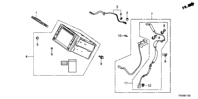2012 Honda Civic 4 Door MX (HYBRID NAVIGATION) KA CVT Navigation System Diagram