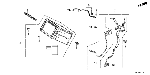 2012 Honda Civic Navigation Unit (Coo) (Mitsubishi) Diagram for 39541-TR2-305