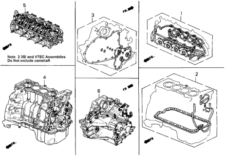 1993 Honda Prelude Transmission Assembly Diagram for 20021-P15-A20