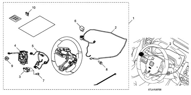 2019 Honda CR-V Steering Wheel (Heated) Diagram