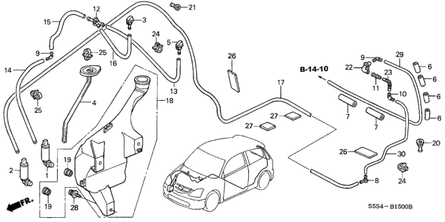 2005 Honda Civic Windshield Washer Diagram