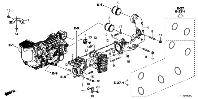 2017 Honda Clarity Fuel Cell 4 Door D (CLARITY FCV) KA 1AT Humidifier Assy. Diagram