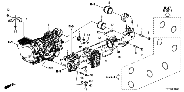 2017 Honda Clarity Fuel Cell Set Diagram for 91017-5WM-A00