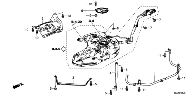 2018 Honda CR-V Fuel Tank Guard Diagram