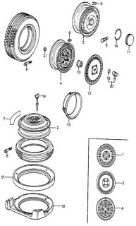 1985 Honda Accord Disk, Aluminum Wheel (5-Jx13) Diagram for 42700-SA5-720