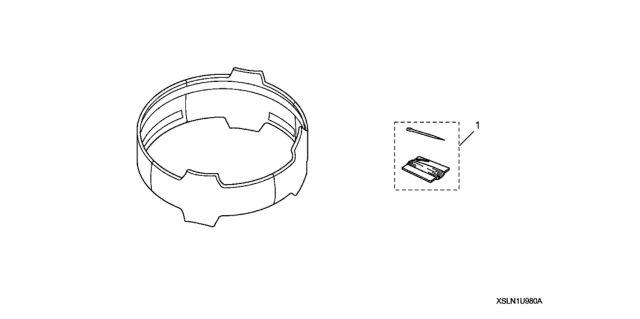 2007 Honda Fit 5 Door BASE KA 5MT Steering Wheel Cover Diagram