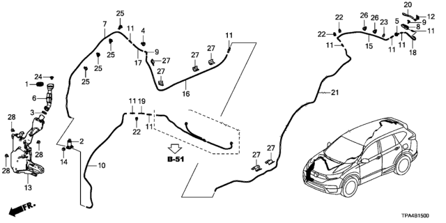 2021 Honda CR-V Hybrid TANK WASHER (2-5L) Diagram for 76841-TPG-A01