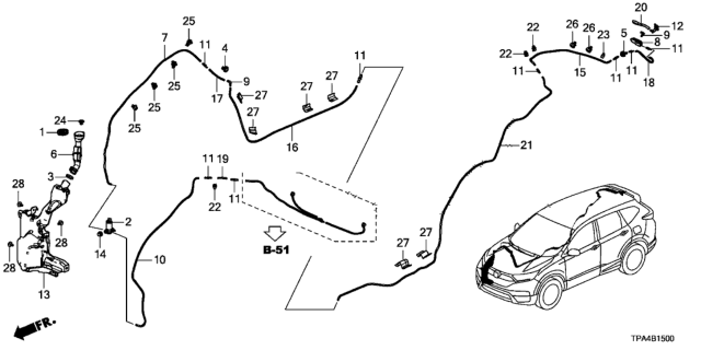 2020 Honda CR-V Hybrid Windshield Washer Diagram