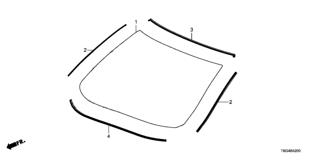 2018 Honda Civic Front Windshield Diagram