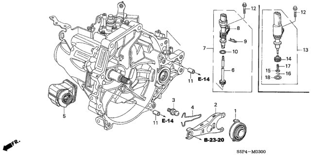 2003 Honda Civic Gear, Speedometer Diagram for 23820-S5A-900