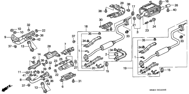 1995 Honda Civic Exhaust Pipe Diagram