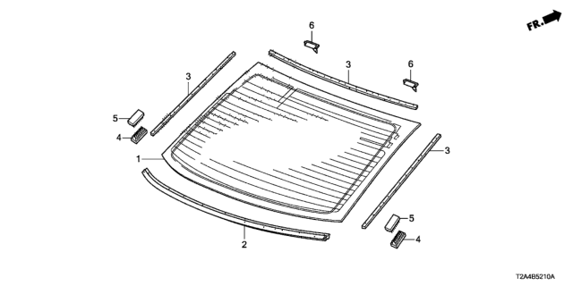 2016 Honda Accord Rear Windshield Diagram