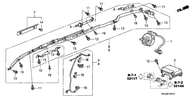 2010 Honda Odyssey SRS Unit Diagram