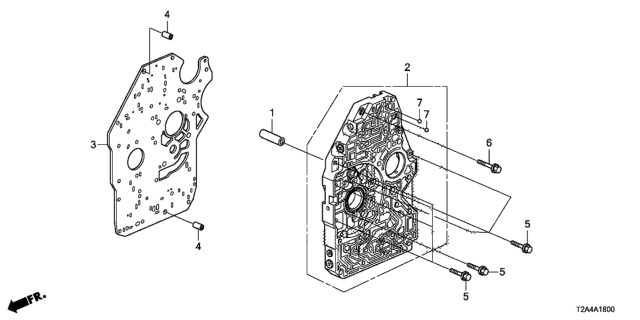 2015 Honda Accord 4 Door TOUR (V6) KA 6AT AT Main Valve Body (V6) Diagram