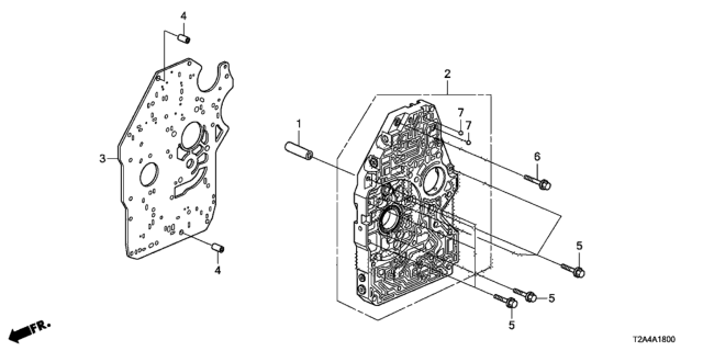 2016 Honda Accord AT Main Valve Body (V6) Diagram