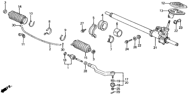 1994 Honda Civic P.S. Gear Box Diagram