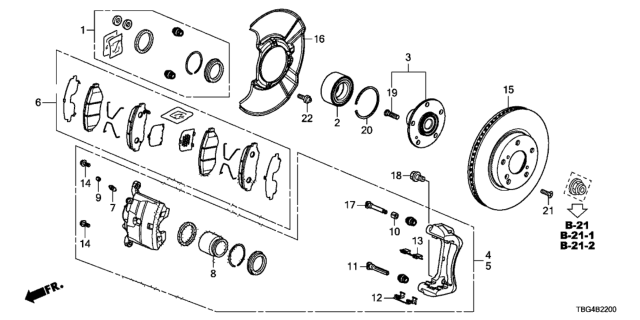 2019 Honda Civic Front Brake Diagram