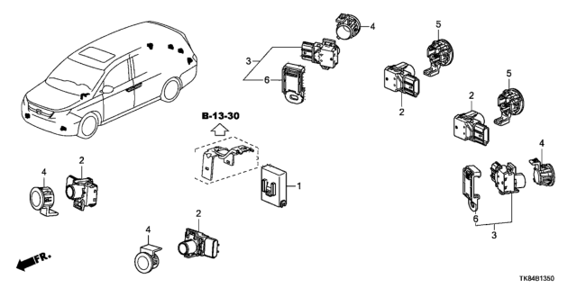 2014 Honda Odyssey Parking Sensor Diagram