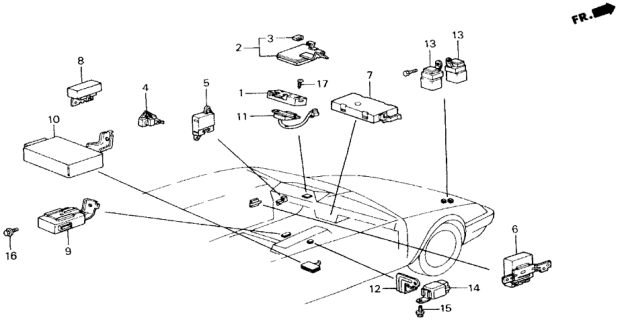 1989 Honda Accord 2 Door SEI KA 5MT Controller Diagram 1