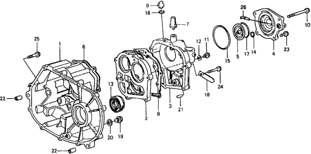 1979 Honda Civic 3 Door ** KA 5MT 5MT Transmission Housing Diagram