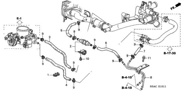 2005 Honda Civic Water Hose Diagram