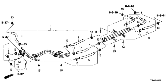 2019 Honda Clarity Electric Hose Diagram for 1J546-5WP-A00