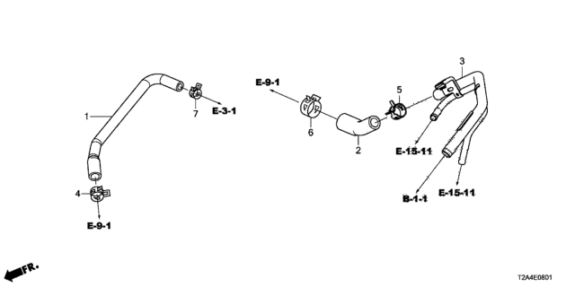 2016 Honda Accord Breather Tube (V6) Diagram