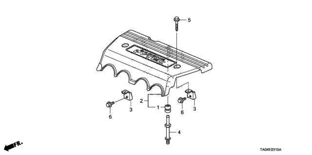 2008 Honda Accord Engine Cover (L4) Diagram