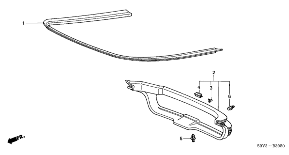 2001 Honda Insight Tailgate Lining Diagram