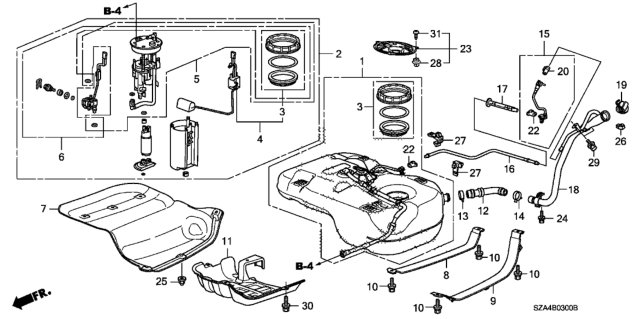 2015 Honda Pilot Fuel Tank Diagram