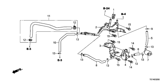 2012 Honda Accord Install Pipe (L4) Diagram