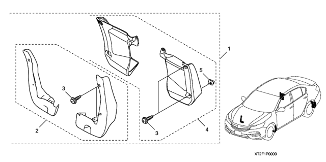 2017 Honda Accord Splash Guard Diagram