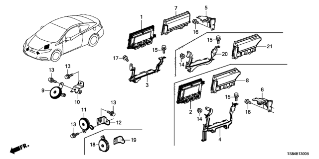 2013 Honda Civic Ecu Diagram for 37820-R1A-A59