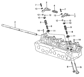 1981 Honda Civic 4 Door ** (1500) KA HMT Valve - Rocker Arm Diagram