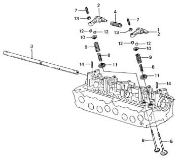 1981 Honda Civic Valve - Rocker Arm Diagram