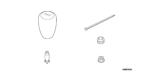 2005 Honda Accord 4 Door EX KA 5MT Shift Knob (Aluminum) Diagram