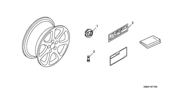 2006 Honda Civic Alloy Wheel (17") Diagram