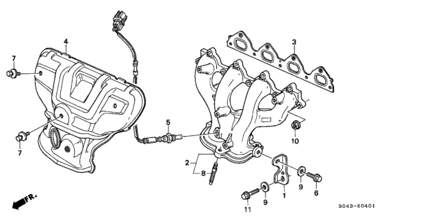 1996 Honda Civic Exhaust Manifold Diagram