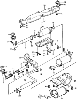 1981 Honda Civic Cover (Lower) Diagram for 18181-PA6-662