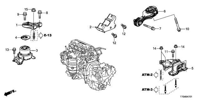 2019 Honda HR-V Bolt,Flange 14X50 Diagram for 90160-T7J-000