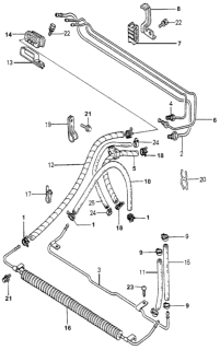 1981 Honda Accord P.S. Hose Diagram